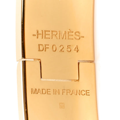 Hermes Matte Enamel Narrow Clic Clac HH Bracelet T4 Bleu Biarritz 4 of 5