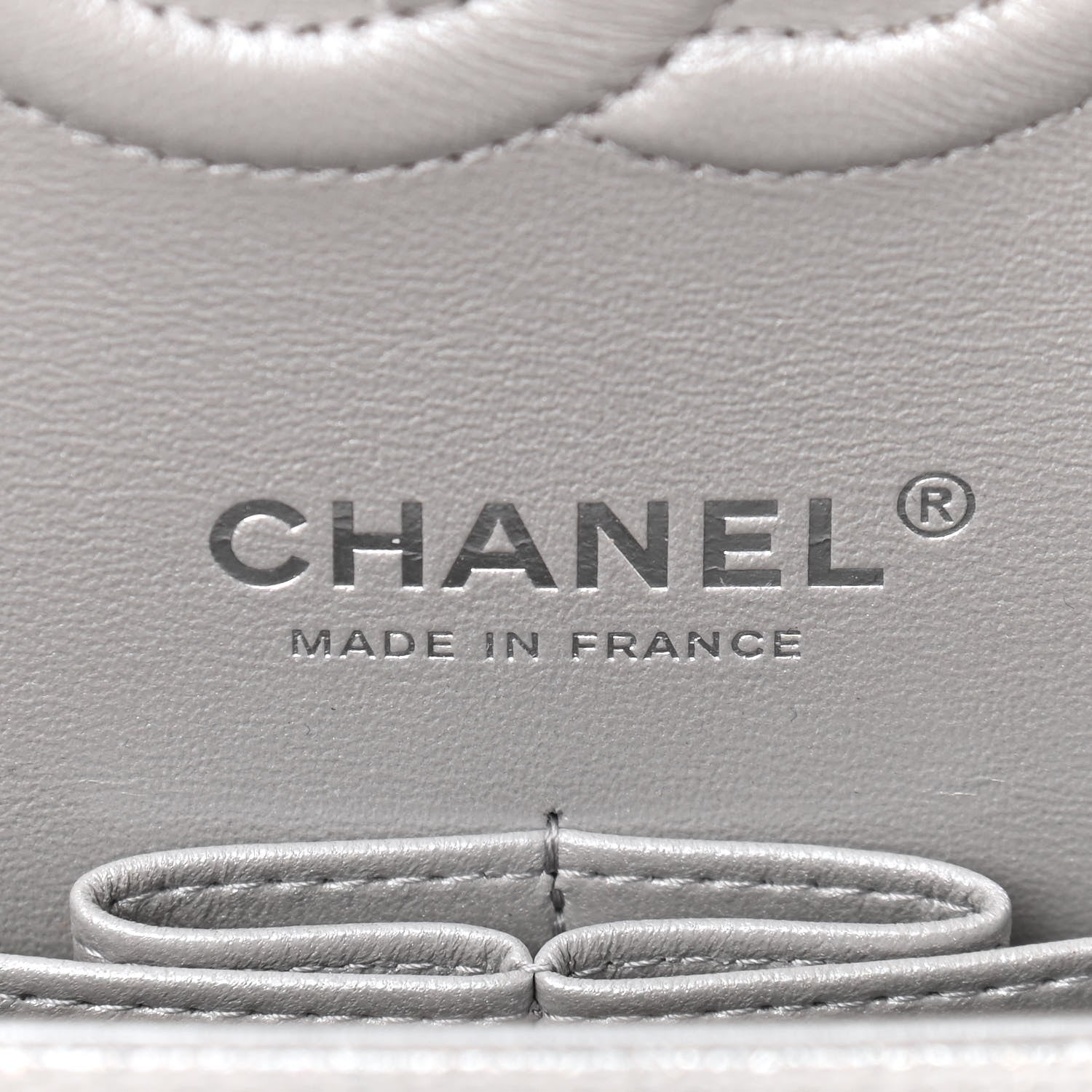 Chanel Glittered Metallic Caviar Quilted Medium Double Flap Silver 6 of 9