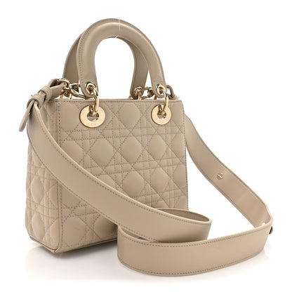 Christian Dior Lambskin Cannage Small My ABCDior Lady Dior Beige 3 of 15