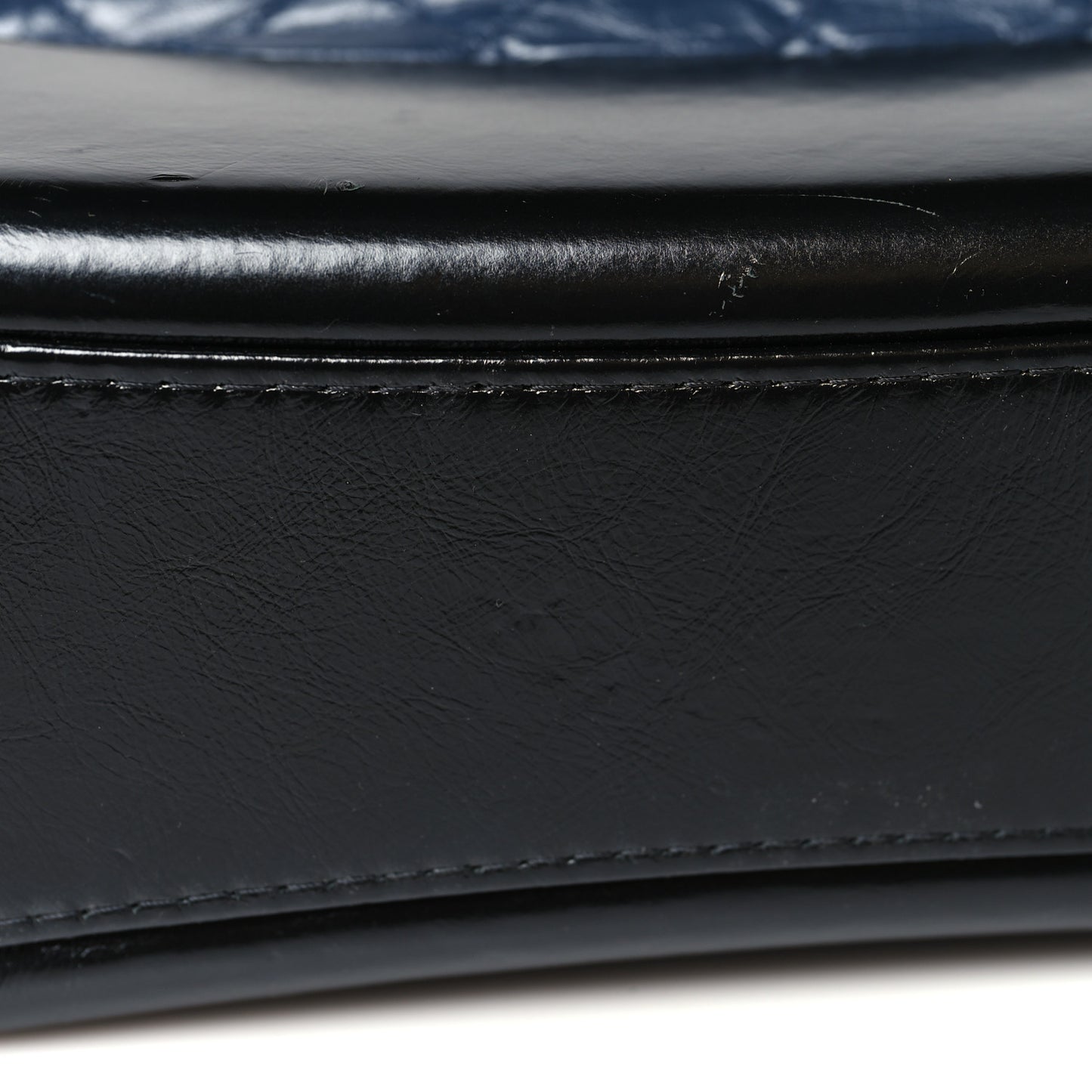 Aged Calfskin Quilted Medium Gabrielle Hobo Navy Black