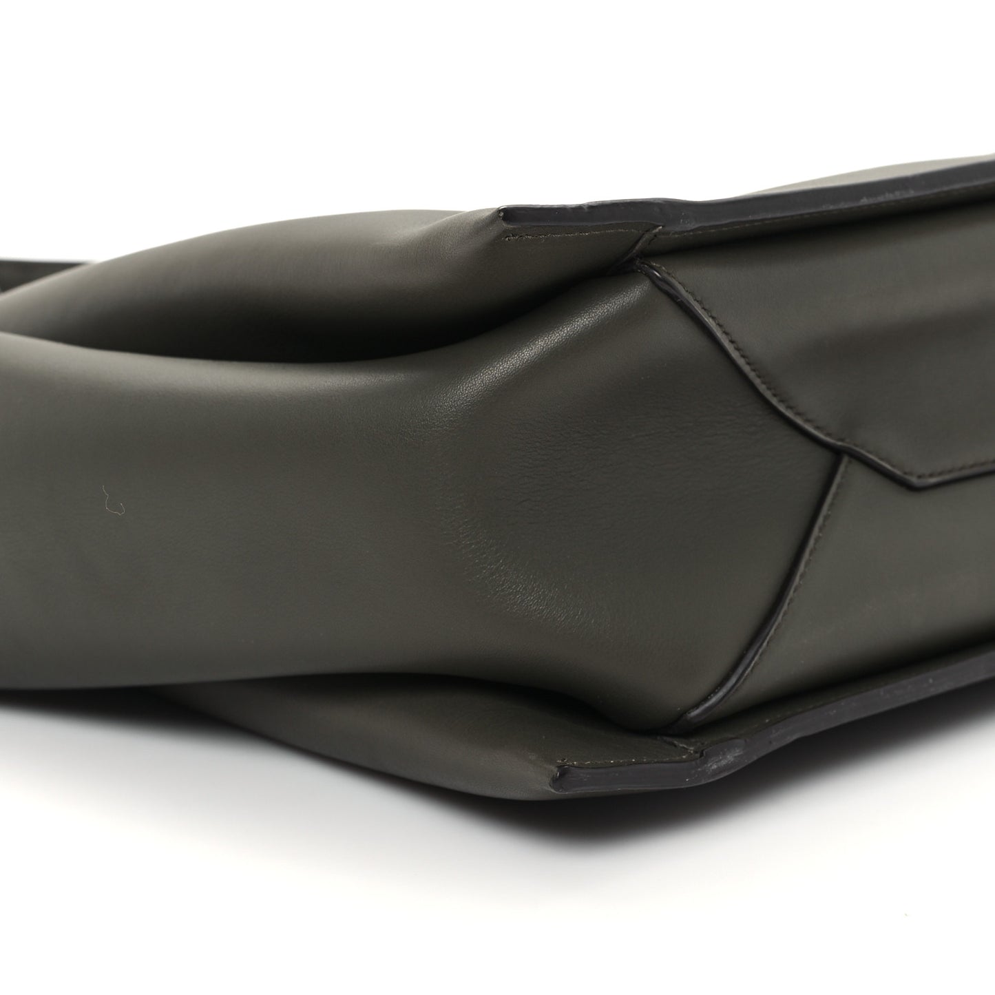 Supple Natural Calfskin Medium Tri-Fold Bag Stone