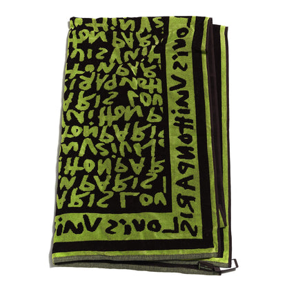 Louis Vuitton Cotton Monogram Graffiti Beach Towel Green 2 of 3