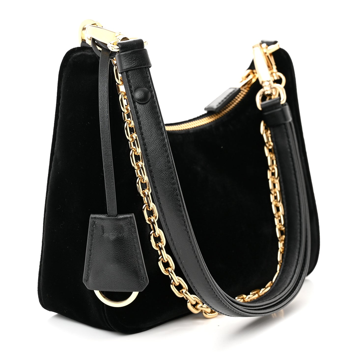 Velvet Nappa Mini Re-Edition Shoulder Bag Black