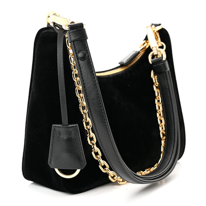 Prada Velvet Nappa Mini Re-Edition Shoulder Bag Black 3 of 12