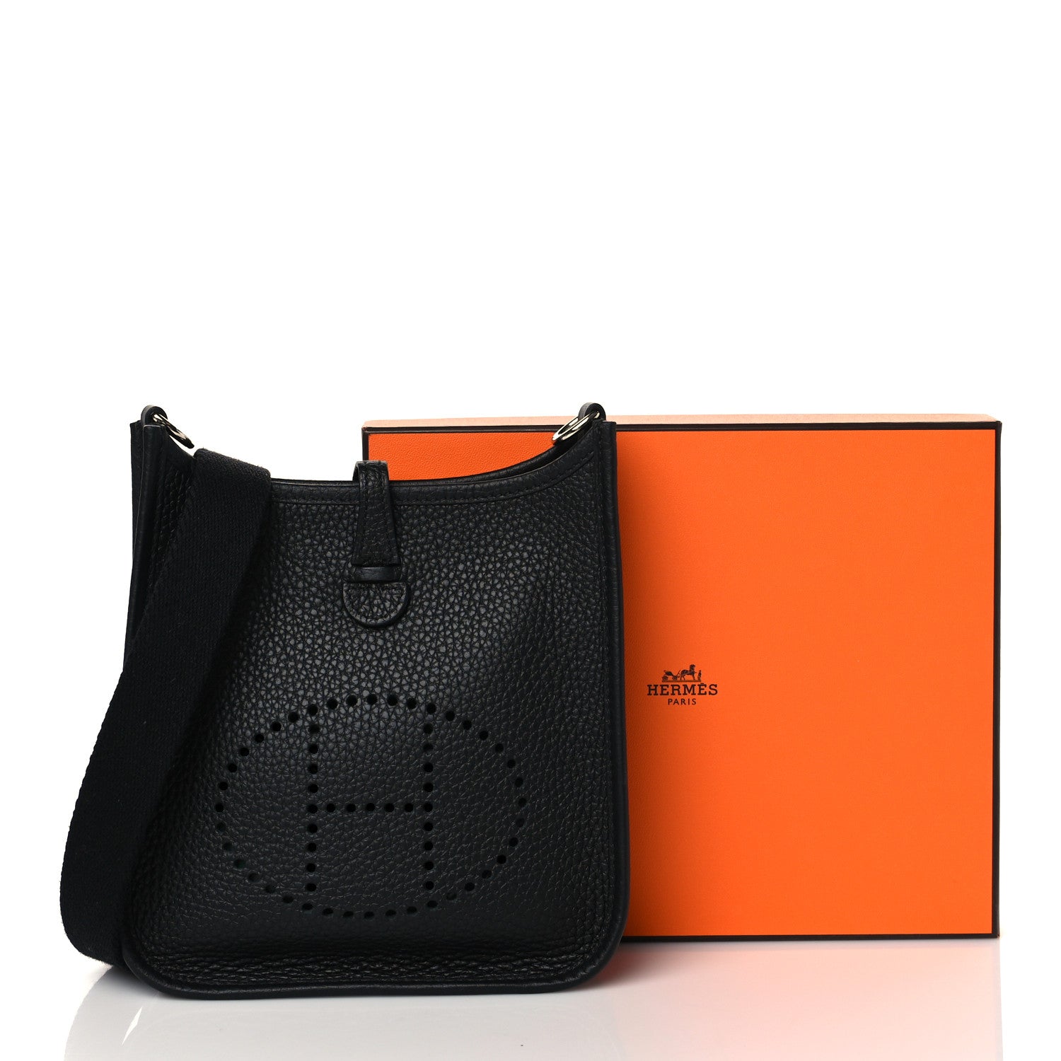 Hermes Taurillon Clemence Evelyne TPM Black 11 of 11