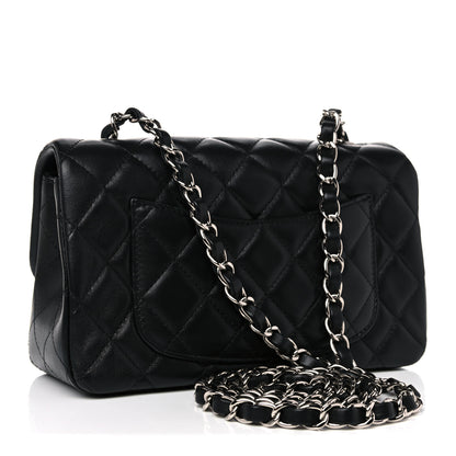 Chanel Lambskin Quilted Mini Rectangular Flap Black 3 of 11