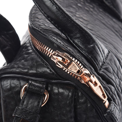 Alexander Wang Pebbled Lambskin Mini Rockie Black Rose Gold Hardware 12 of 15