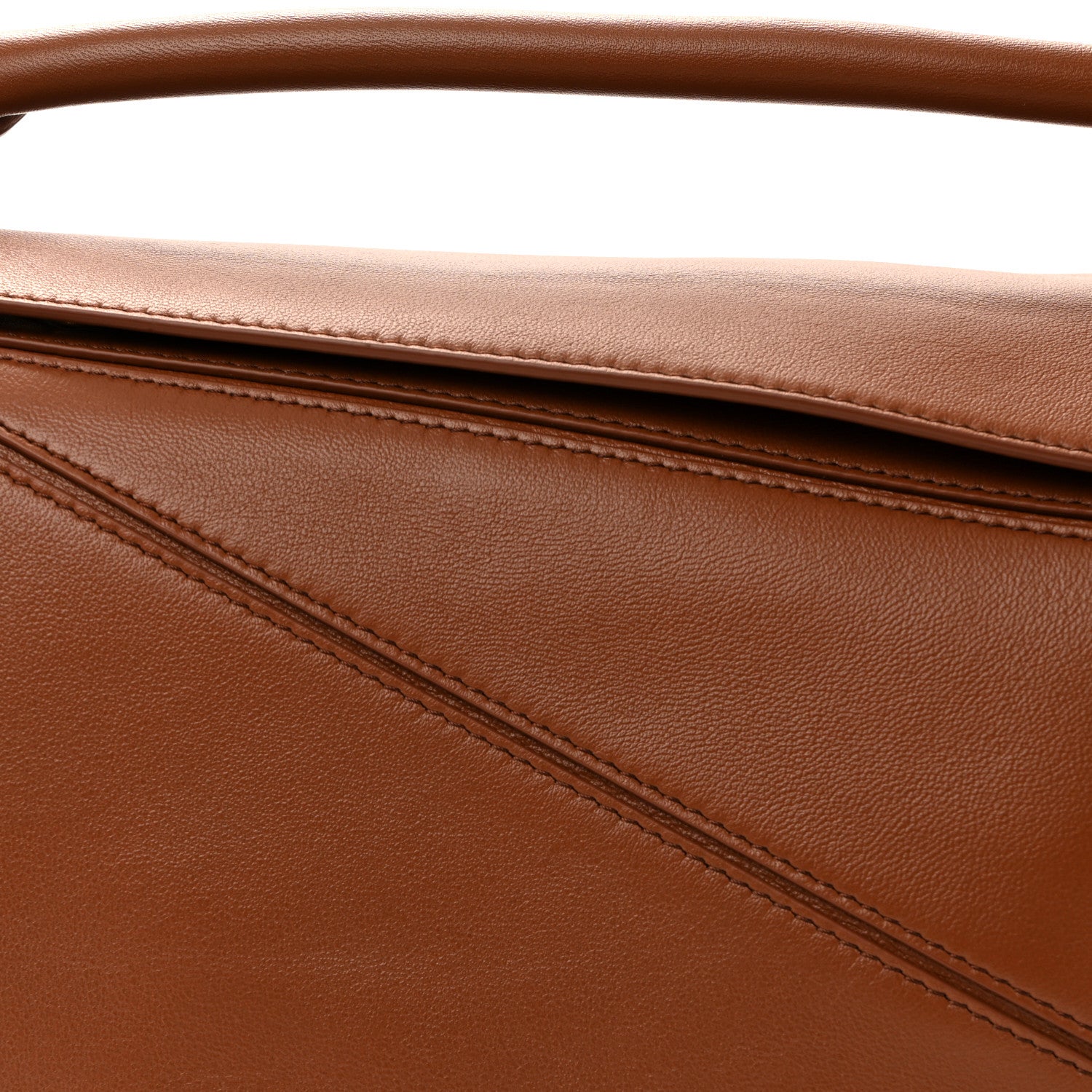 Loewe Nappa Lambskin Small Featherlight Puzzle Bag Pecan 7 of 9