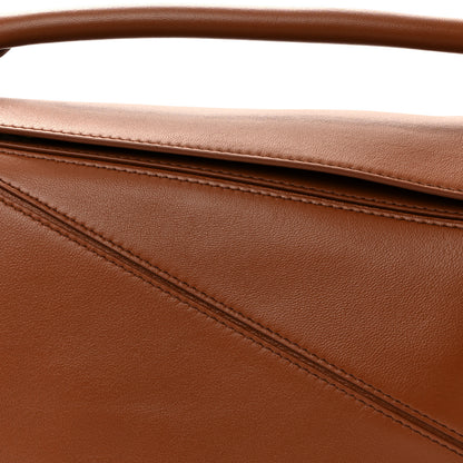 Loewe Nappa Lambskin Small Featherlight Puzzle Bag Pecan 7 of 9