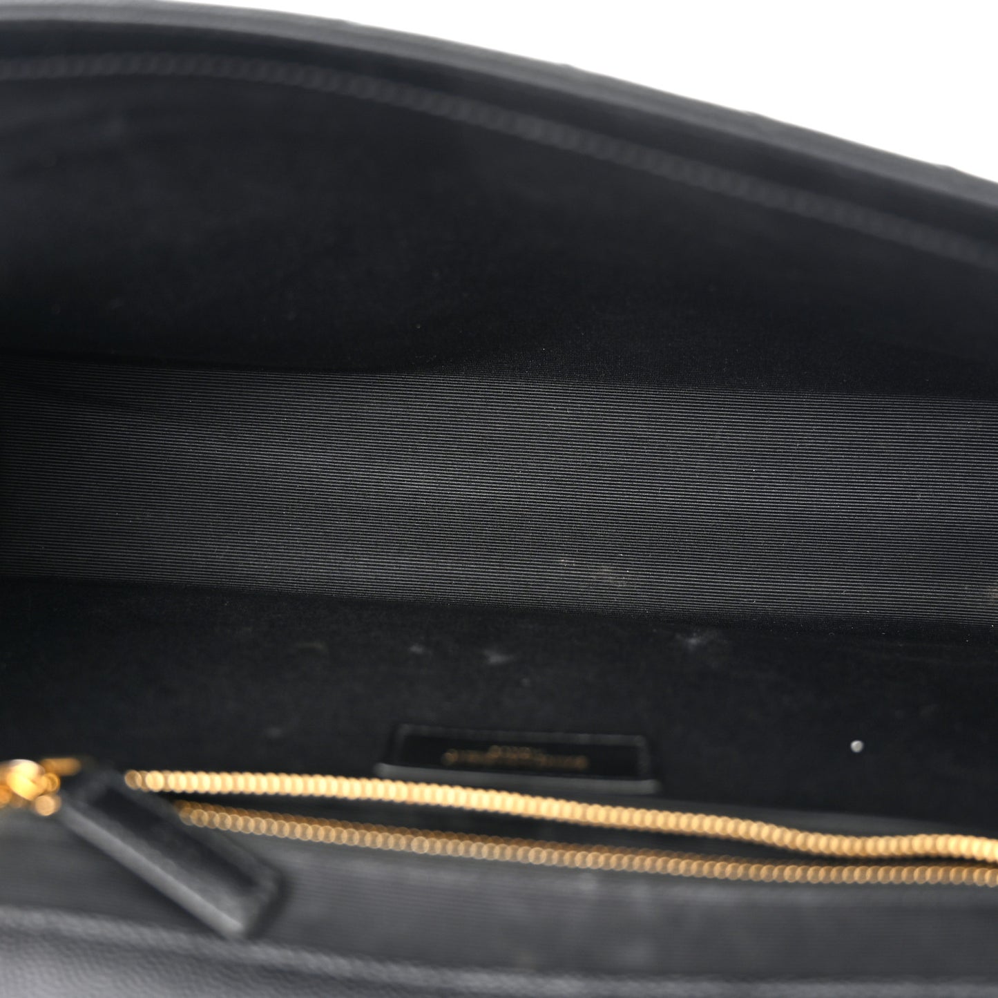 Grain De Poudre Matelasse Chevron Large Monogram Satchel Black