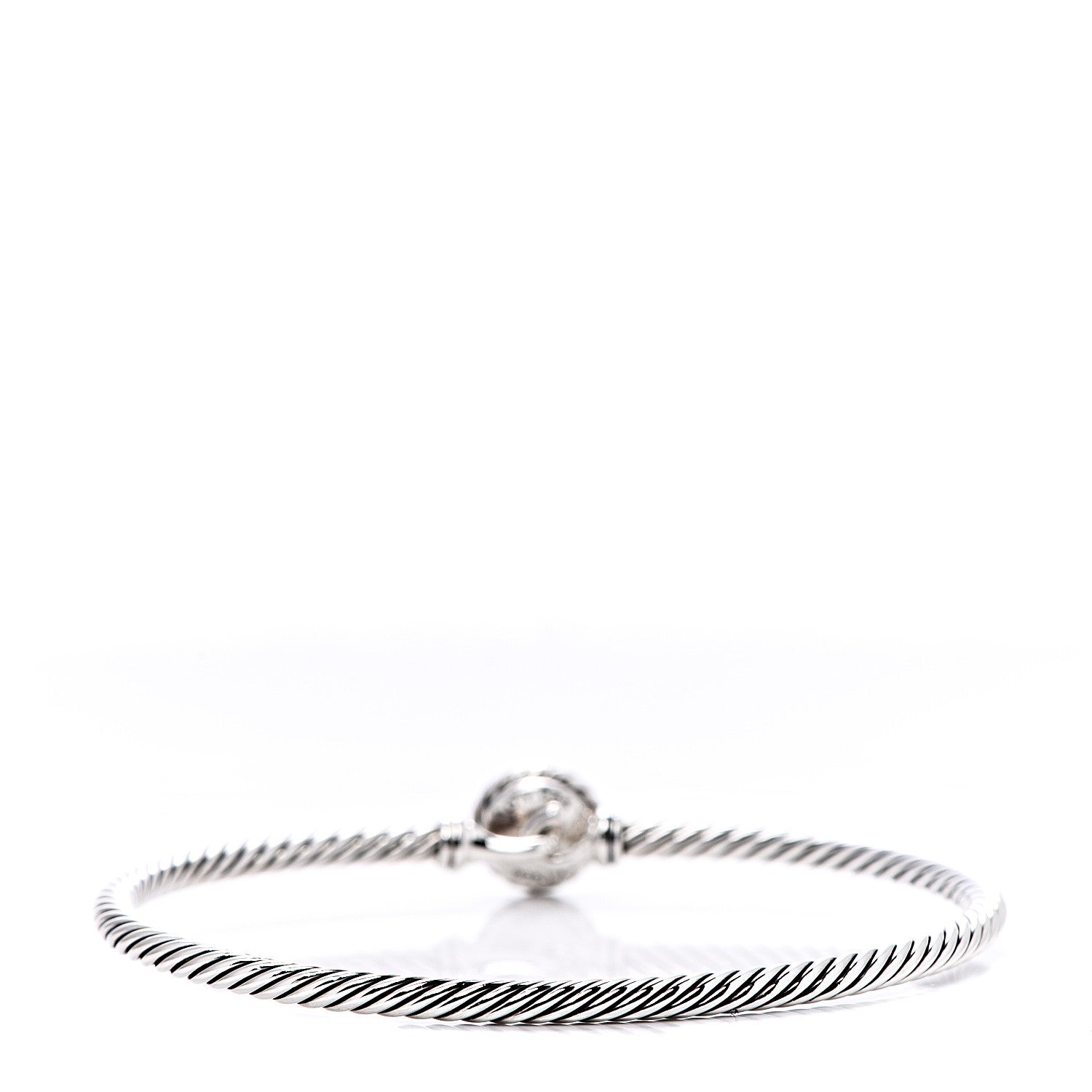 David Yurman Sterling Silver 18K Yellow Gold 3mm Chatelaine Bracelet 3 of 5