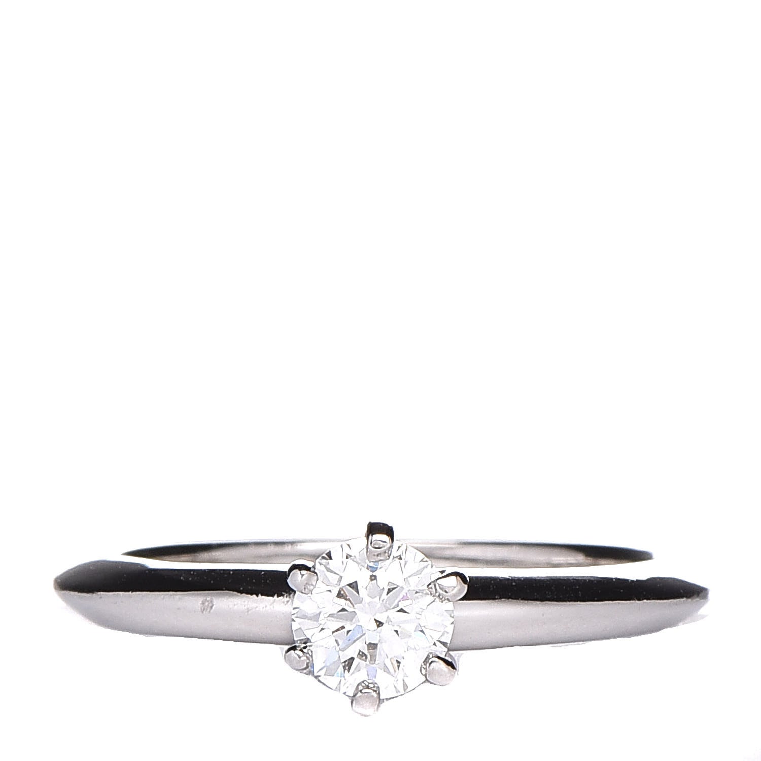 Tiffany Platinum Diamond .34ct Solitaire Engagement Ring 47 4.25 1 of 7