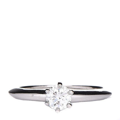 Tiffany Platinum Diamond .34ct Solitaire Engagement Ring 47 4.25 1 of 7