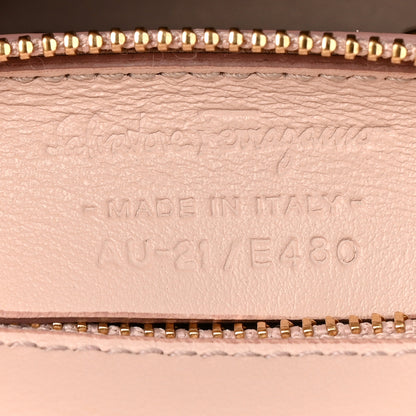 Salvatore Ferragamo Patent Calfskin Vara Bow Chain Flap Crossbody Beige 7 of 12