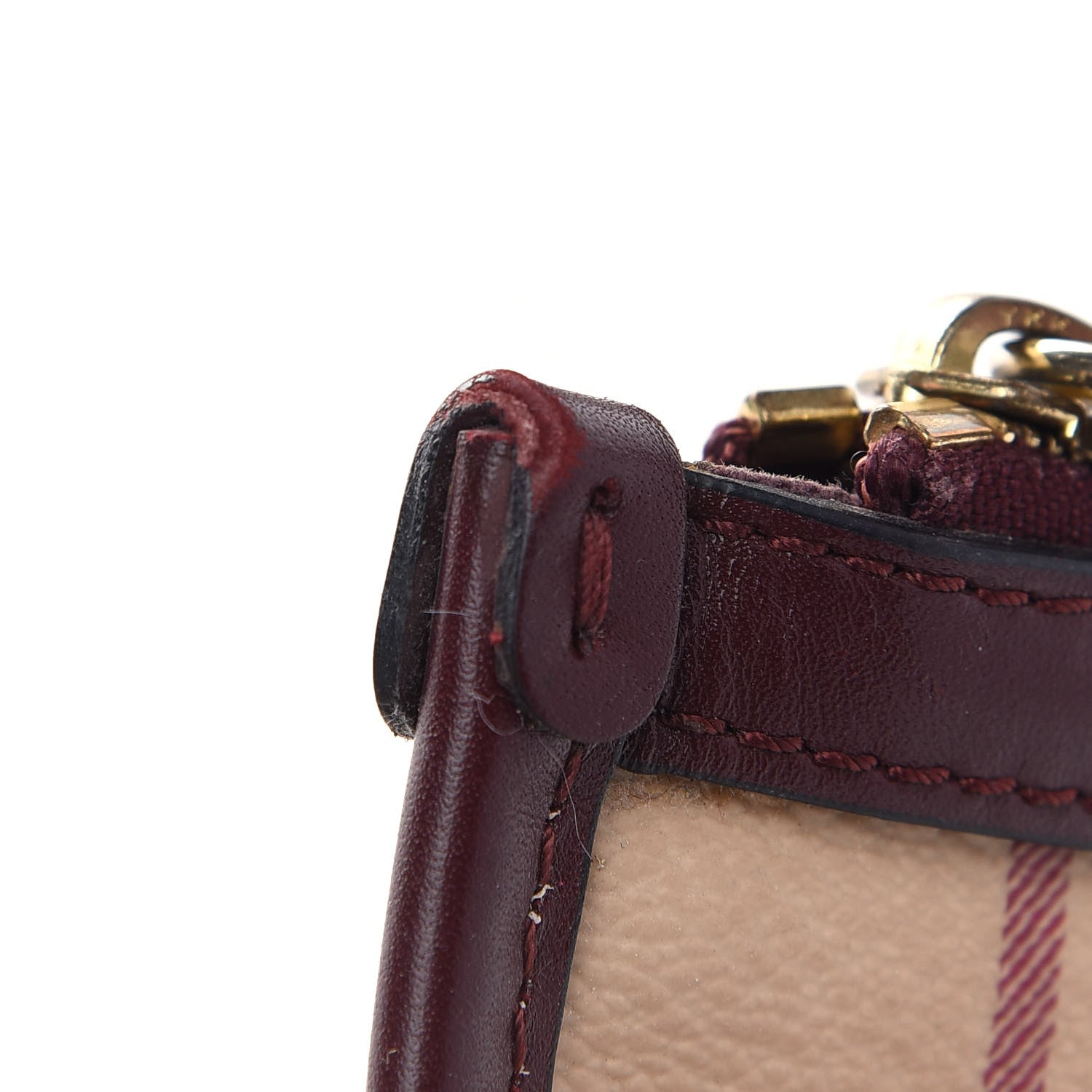 Burberry Haymarket Check Small Canterbury Tote Burgundy 13 of 16