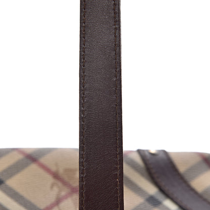 Burberry Haymarket Check Studded Tote Bag Chocolate 21 of 23