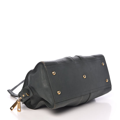 Saint Laurent Sheepskin Small Cabas ChYc Dark Green 4 of 19