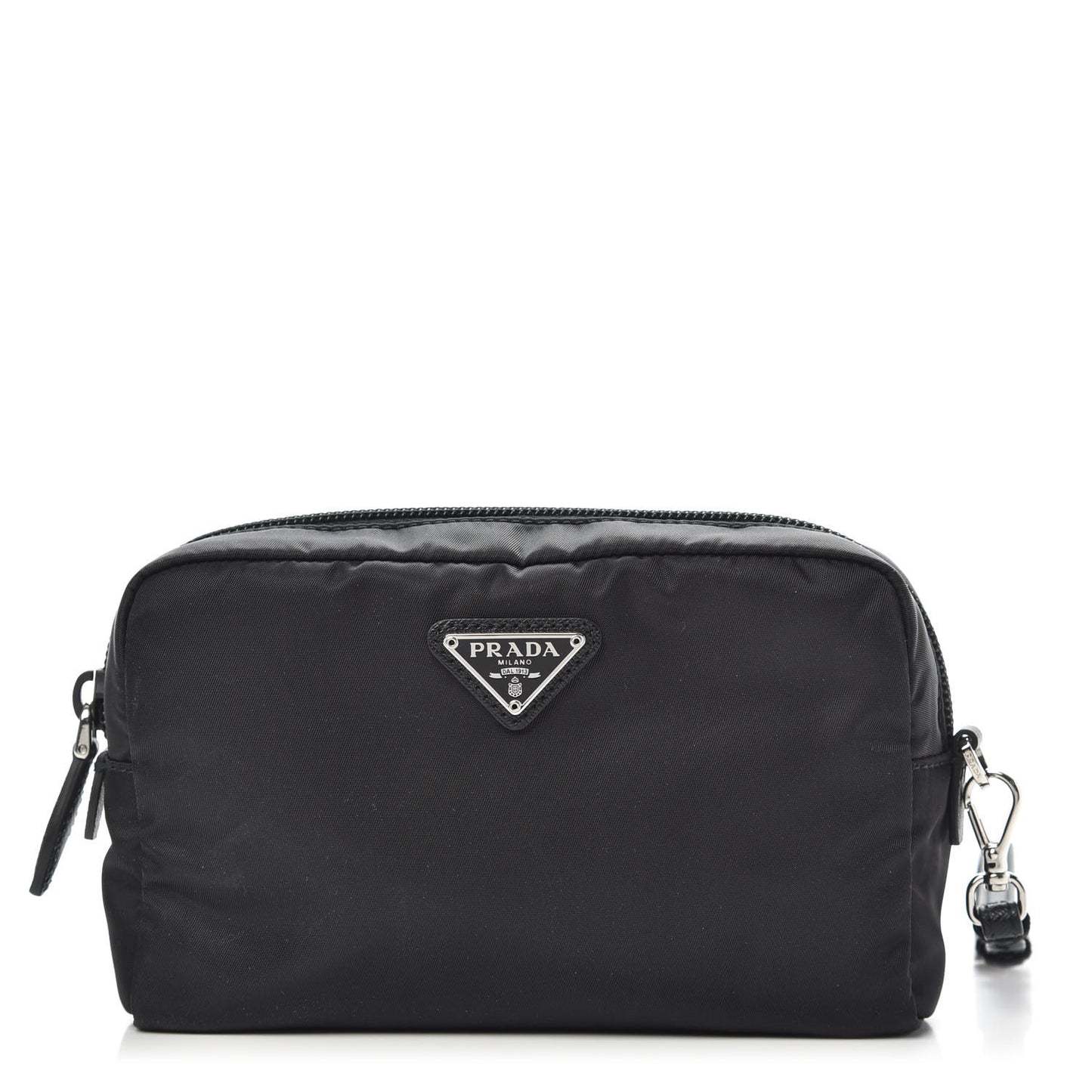 Tessuto Nylon Saffiano Wristlet Black