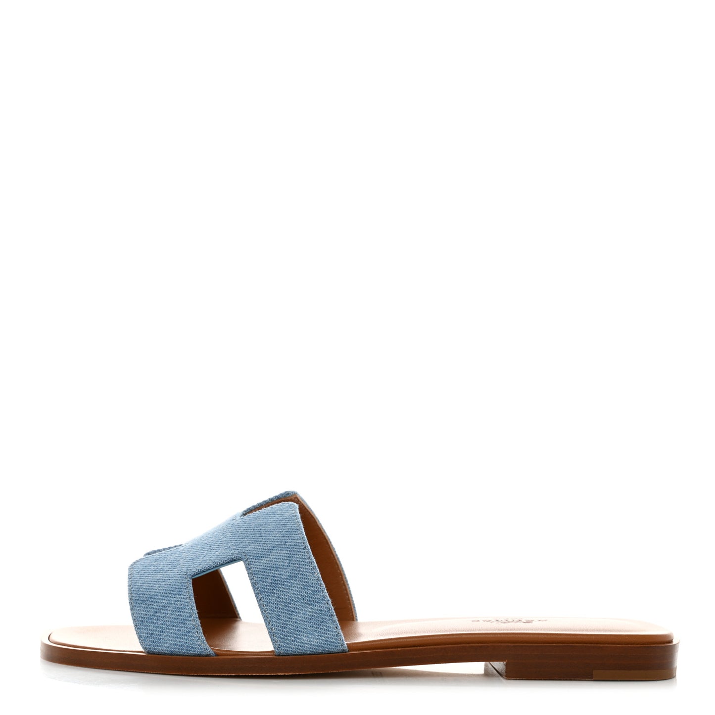 Denim Canvas Oran Sandals 37 Bleu Clair