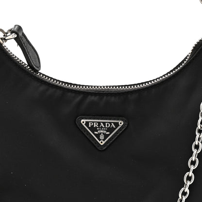 Prada Nylon Re-Edition 2005 Shoulder Bag Black 7 of 13