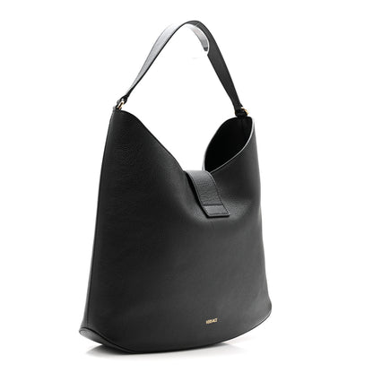 Versace Grainy Calfskin Virtus Hobo Black 3 of 10