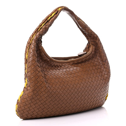 Bottega Veneta Nappa Intrecciato Bi-Color Medium Veneta Hobo Maple Sapphire 3 of 14