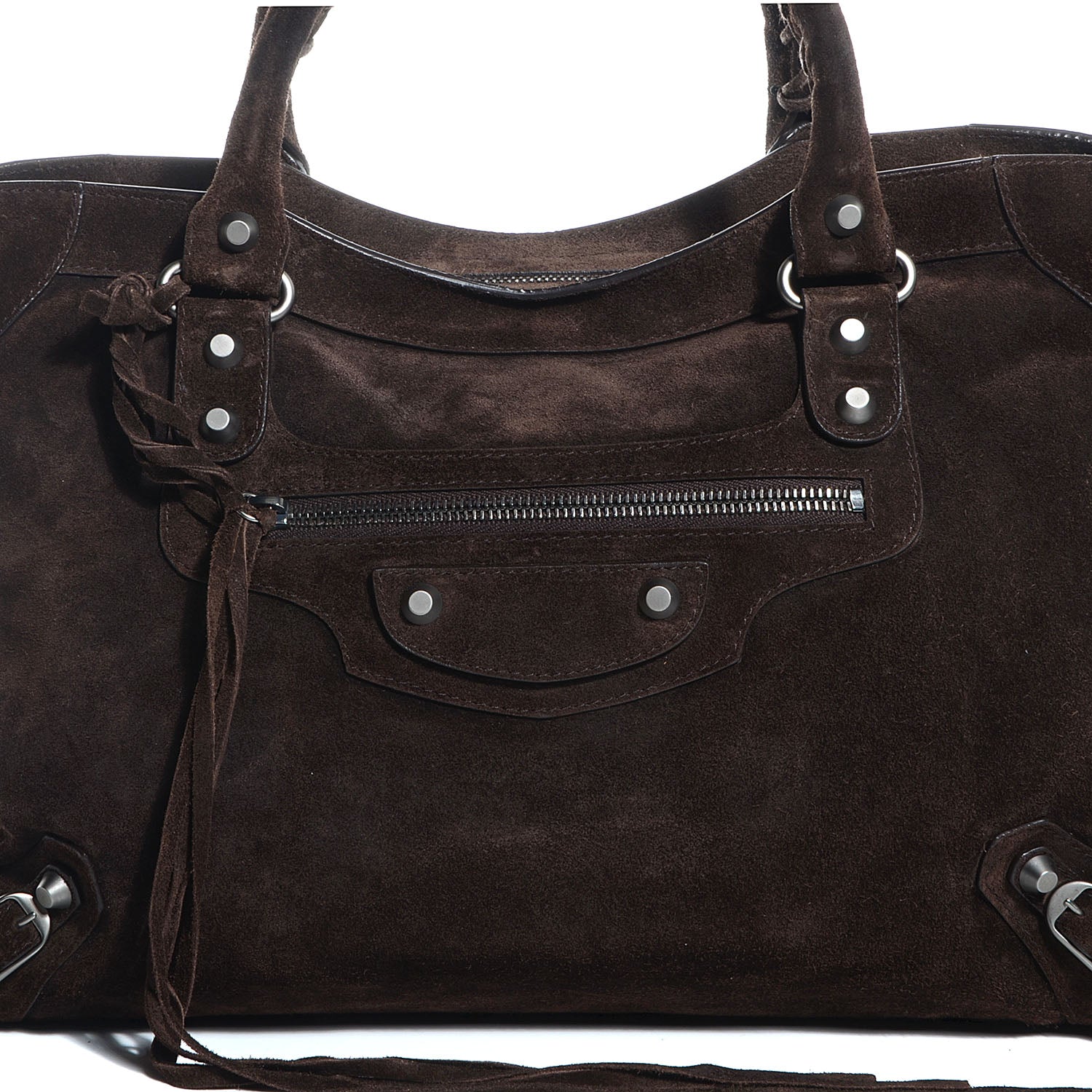 Balenciaga Baby Daim Suede City Dark Brown 10 of 11