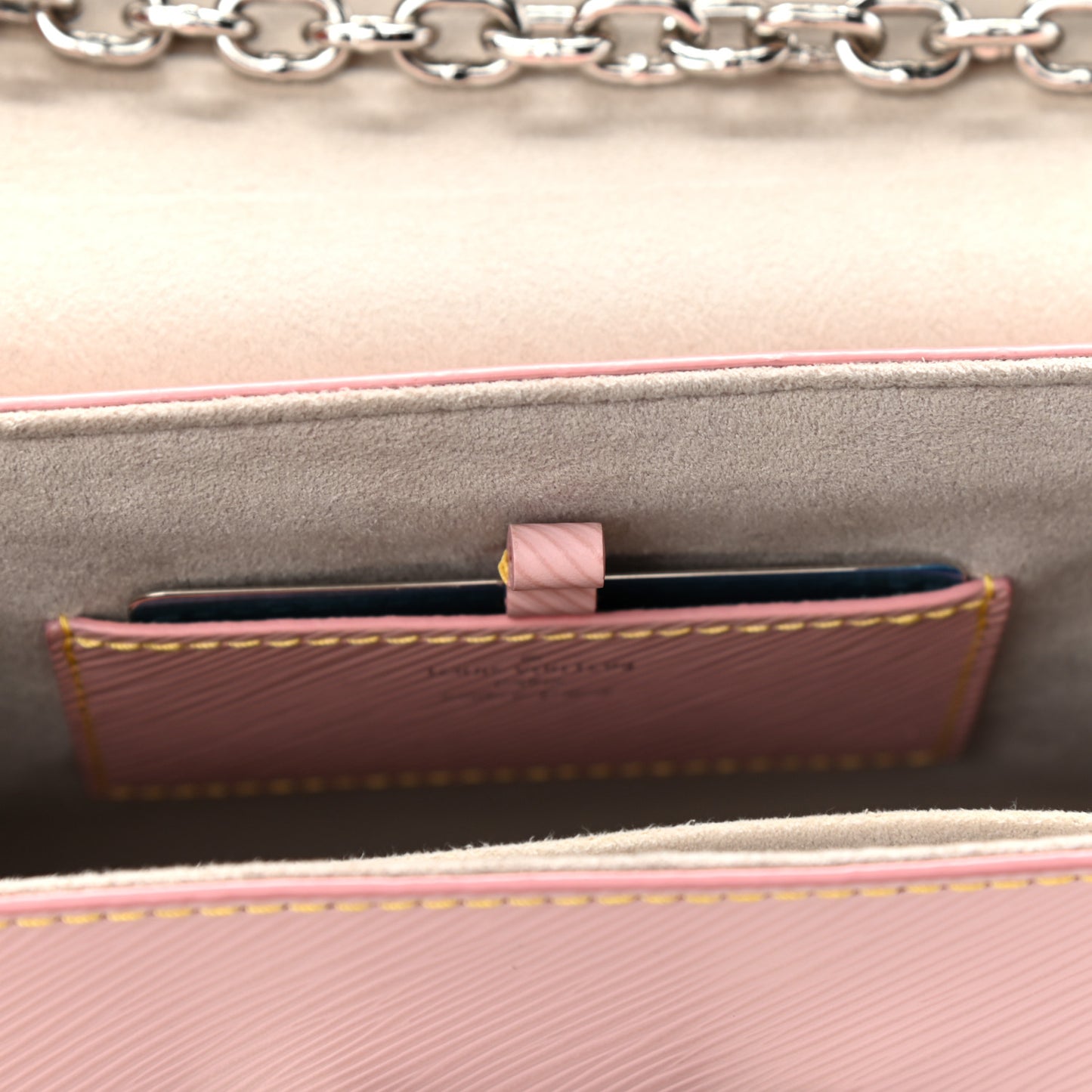 Epi Twist Shoulder Bag MM Rose Ballerine
