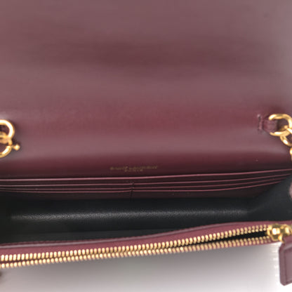 Saint Laurent Smooth Calfskin Classic Monogram Kate Tassel Chain Wallet Palissandre 5 of 8