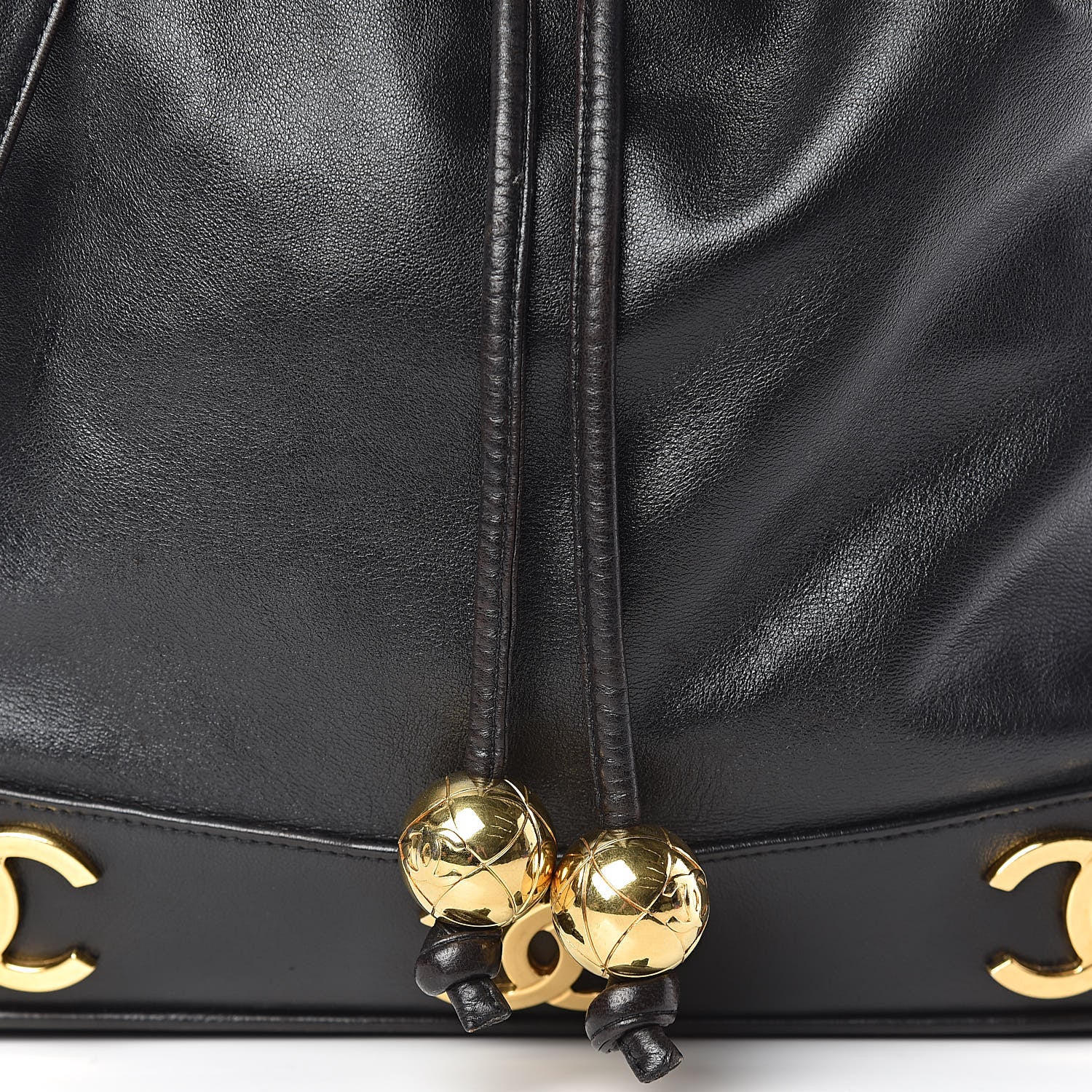 Chanel Lambskin CC Drawstring Shoulder Bag Black 17 of 17