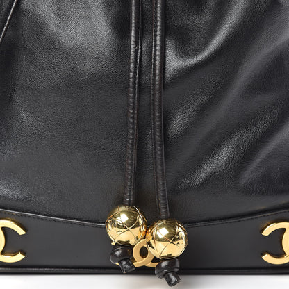 Chanel Lambskin CC Drawstring Shoulder Bag Black 17 of 17