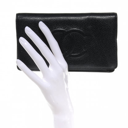 Chanel Caviar Yen Wallet Black 2 of 8