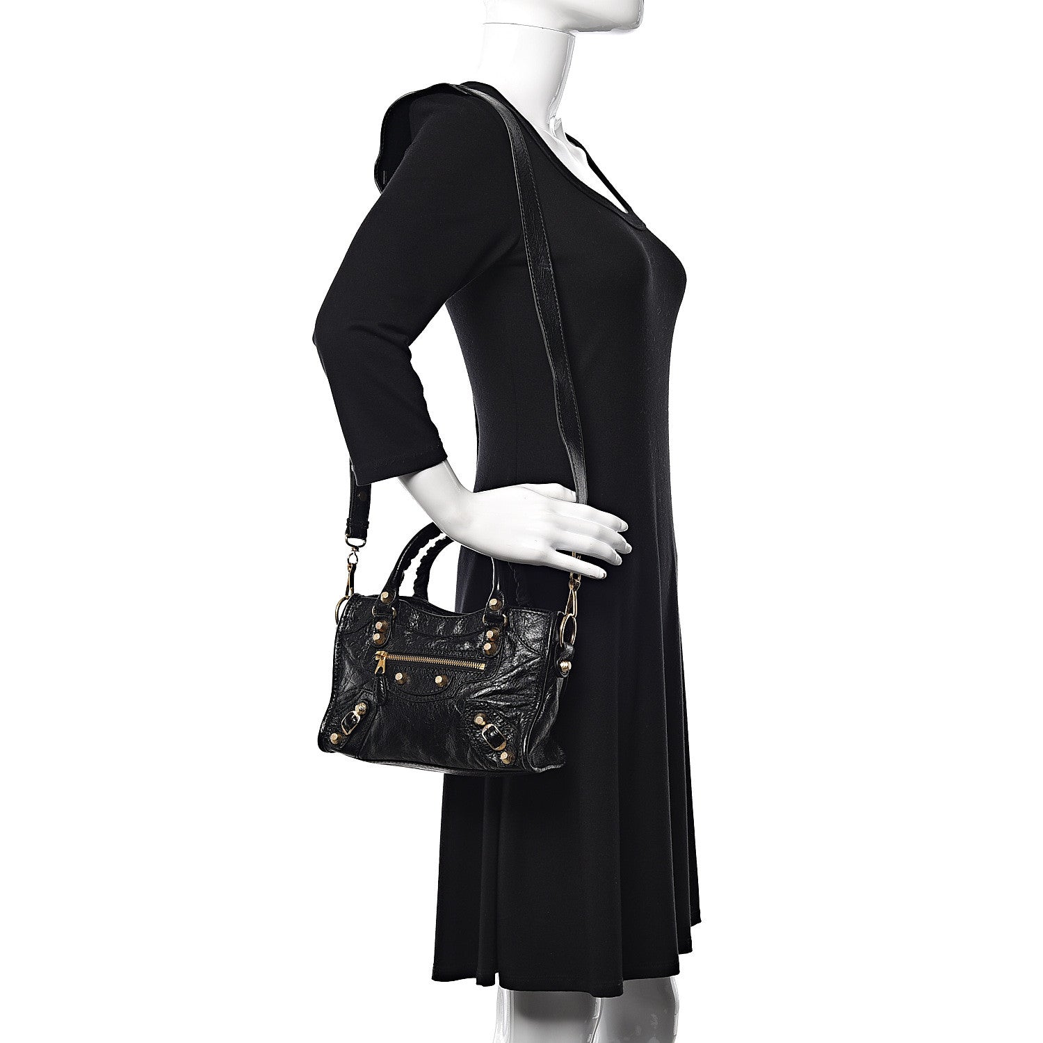 Balenciaga Agneau Giant 12 Gold Hardware Mini City Black 2 of 10