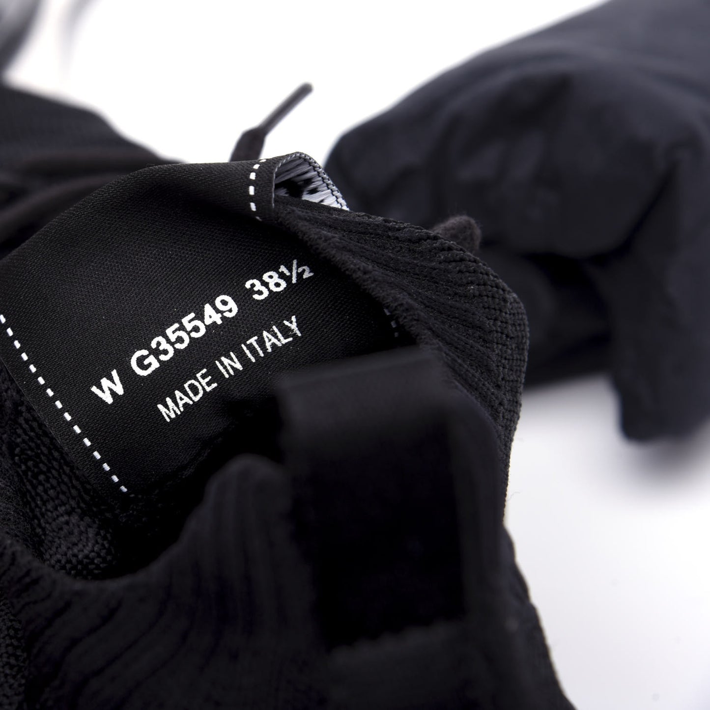 Fabric Logo Sneakers 38.5 Black