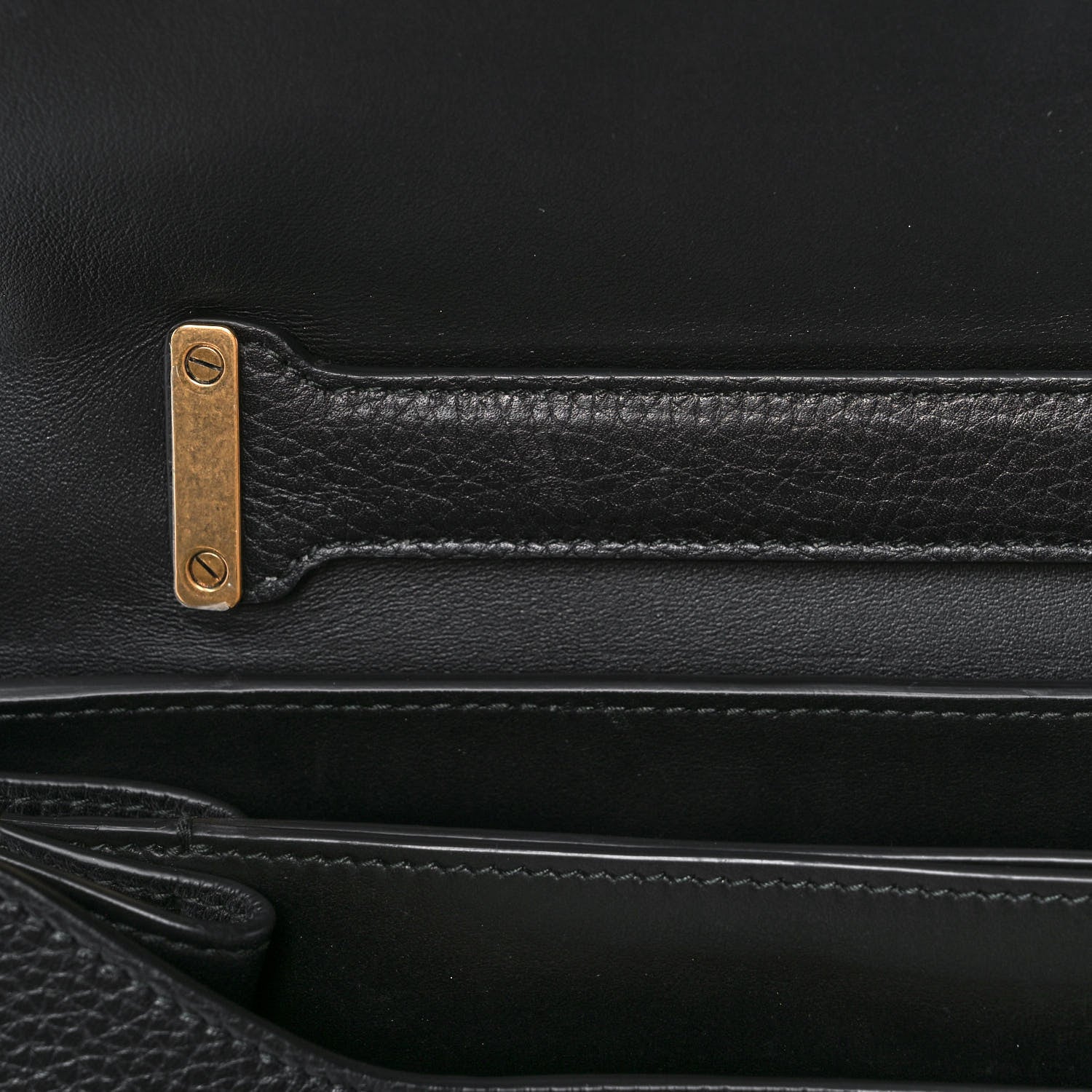 Salvatore Ferragamo Grain Calfskin Gancini Flap Bag Black 11 of 12