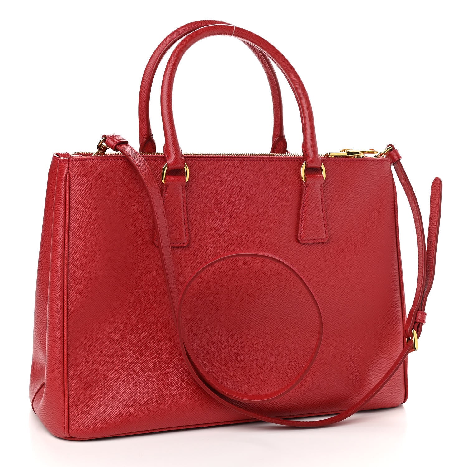 Prada Saffiano Medium Galleria Double Zip Tote Fuoco 3 of 10