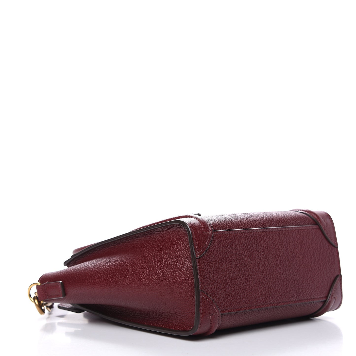 Smooth Calfskin Goatskin Nano Luggage Burgundy