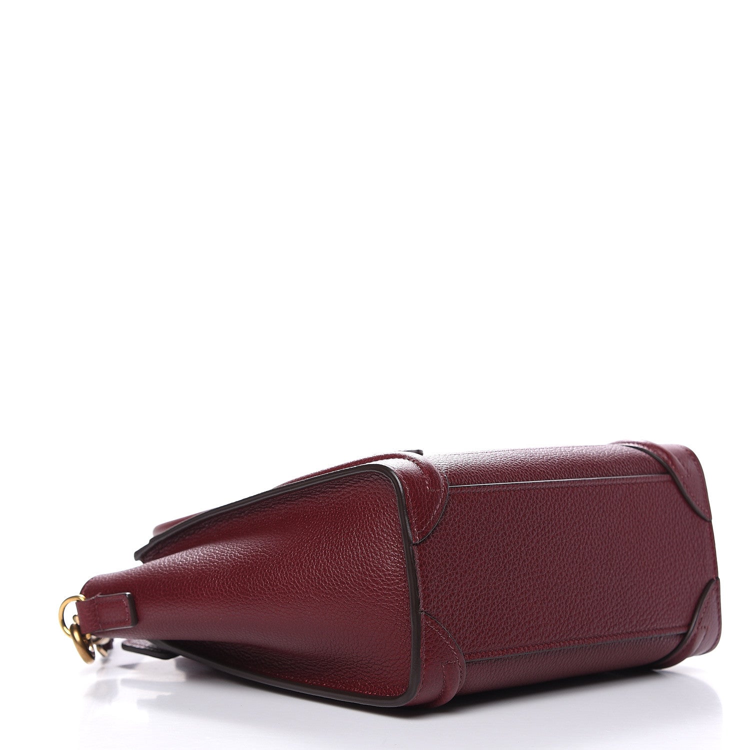 Celine Smooth Calfskin Goatskin Nano Luggage Burgundy 4 of 10