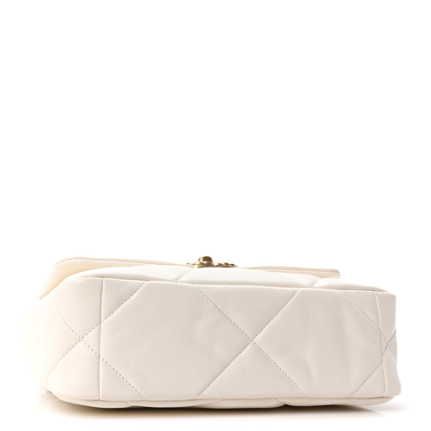 Lambskin Quilted Medium Chanel 19 Flap White