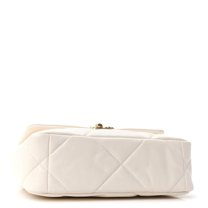 Chanel Lambskin Quilted Medium Chanel 19 Flap White 4 of 11