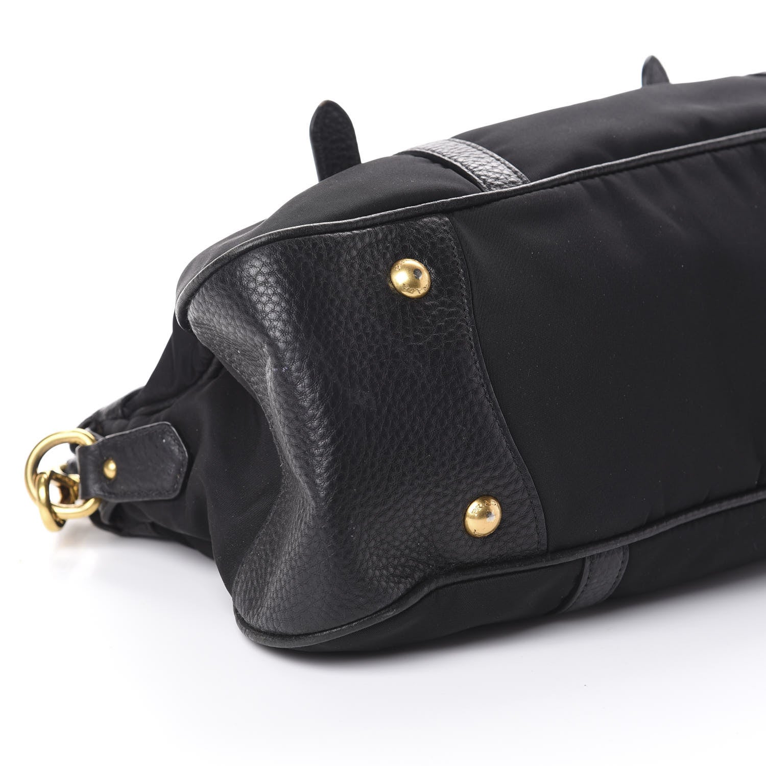 Prada Tessuto Nylon Vitello Daino Shopping Satchel Black 8 of 9