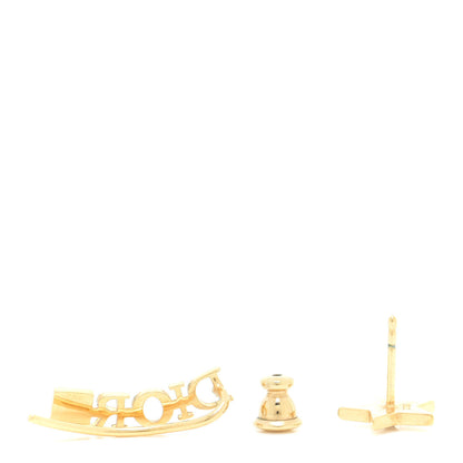 Christian Dior Metal Crystal Dio(r)evolution Earrings Gold 3 of 4