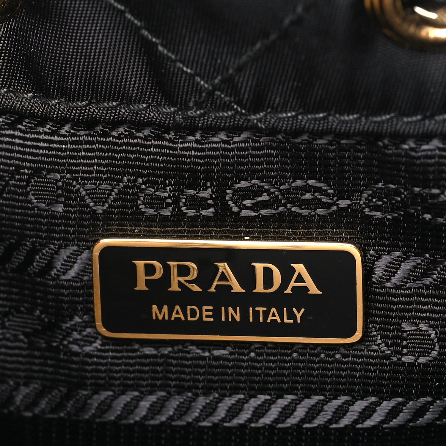 Prada Re-Nylon Saffiano Stitched Duet Bucket Bag Black 6 of 10