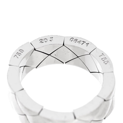 Chanel 18K White Gold Diamond Matelasse Ring 55 7.25 4 of 5