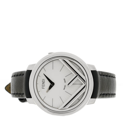 Fendi Stainless Steel Calfskin 28mm Run Away Quartz Watch Black 2 of 5