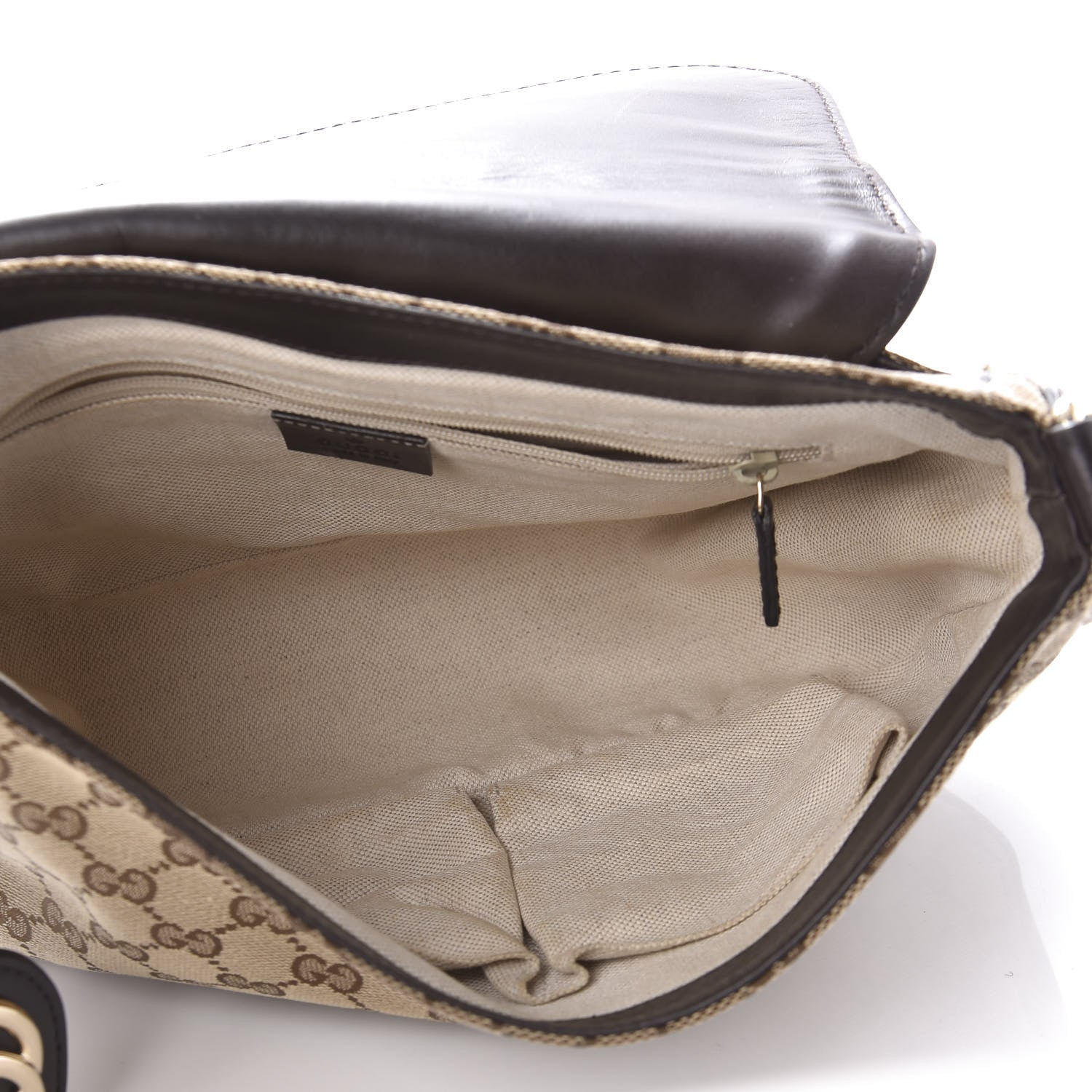 Gucci Monogram Techno Horsebit Large Shoulder Flap Bag Brown 5 of 11