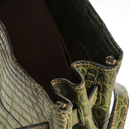 Hermes Shiny Niloticus Crocodile Kelly Sport 26 Vert Olive 9 of 20