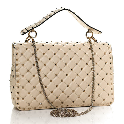 Valentino Garavani Nappa Maxi Rockstud Spike Shoulder Bag Light Ivory 3 of 10