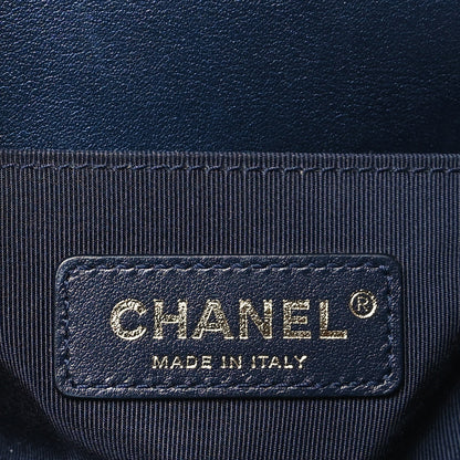 Chanel Metallic Calfskin Quilted Small Boy Flap Blue 6 of 10