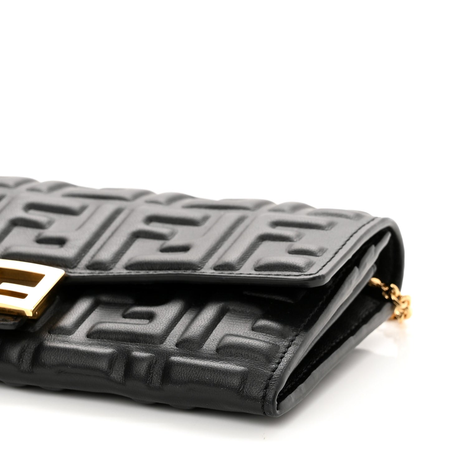Nappa Matisse FF Embossed Continental Wallet On Chain Black